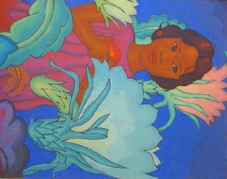 Arman Manookian 'Polynesian Girl' oil painting image